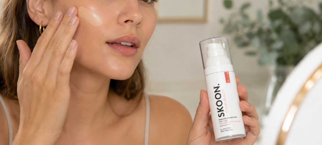 shop foundation application for non-toxic beauty